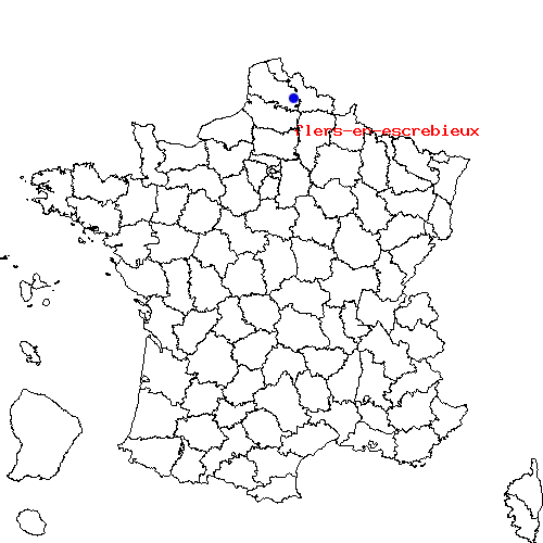 localisation sur le carte de flers-en-escrebieux 