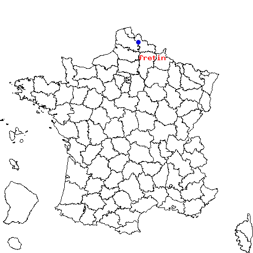 localisation sur le carte de fretin 