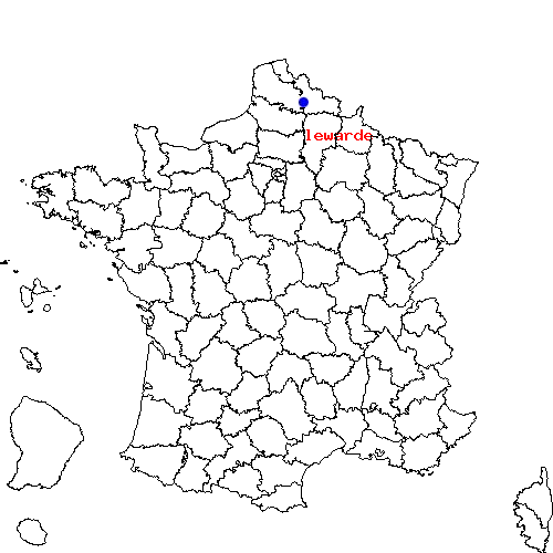 localisation sur le carte de lewarde 