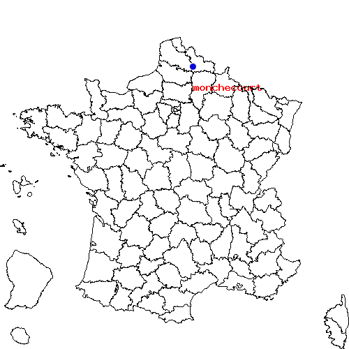localisation sur le carte de monchecourt 