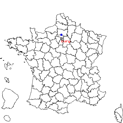 localisation sur le carte de bury 