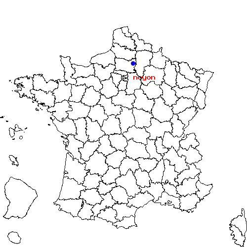 localisation sur le carte de noyon 