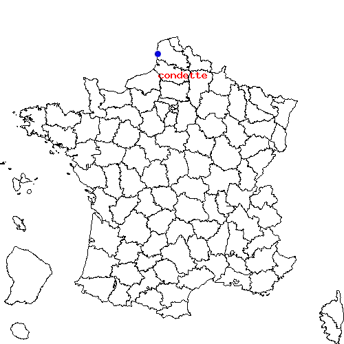 localisation sur le carte de condette 