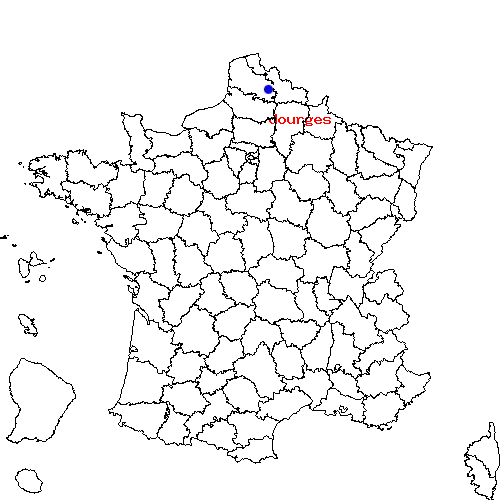 localisation sur le carte de dourges 