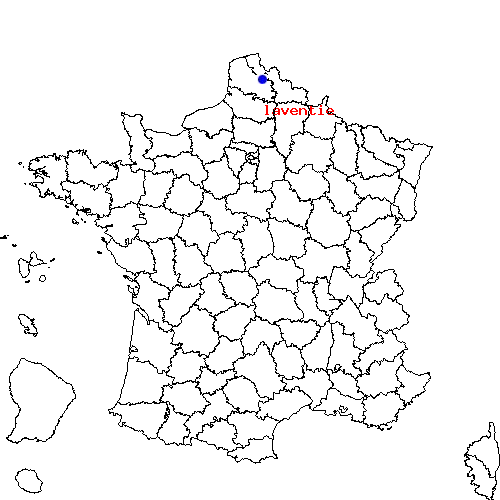 localisation sur le carte de laventie 