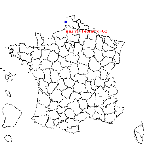 localisation sur le carte de saint-leonard-62 