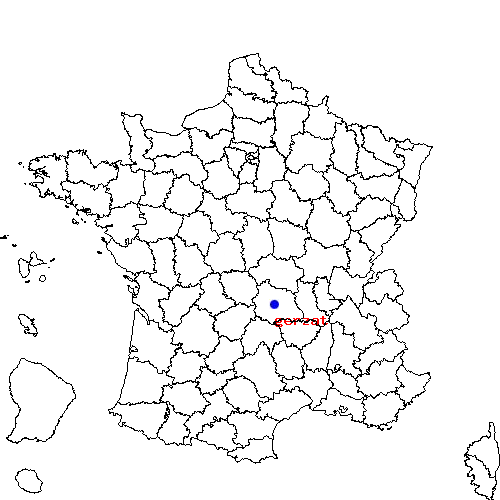 localisation sur le carte de gerzat 