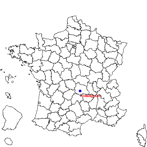 localisation sur le carte de romagnat 