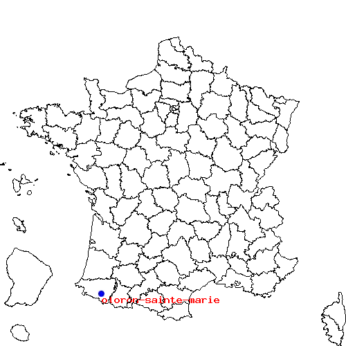 localisation sur le carte de oloron-sainte-marie 