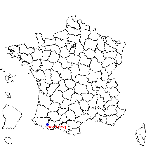 localisation sur le carte de pontacq 