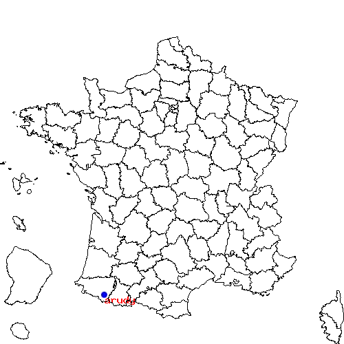 localisation sur le carte de arudy 