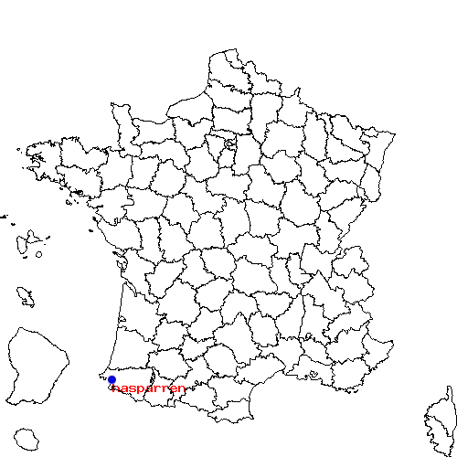 localisation sur le carte de hasparren 
