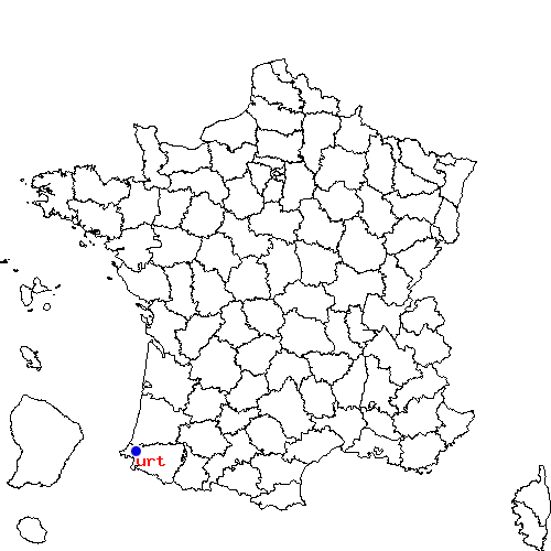 localisation sur le carte de urt 