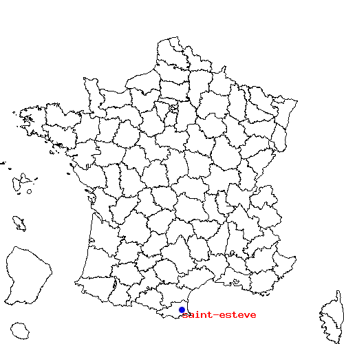 localisation sur le carte de saint-esteve 