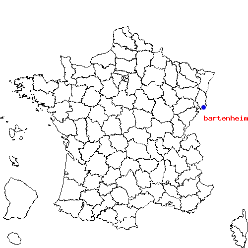 localisation sur le carte de bartenheim 