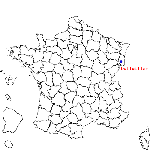 localisation sur le carte de bollwiller 