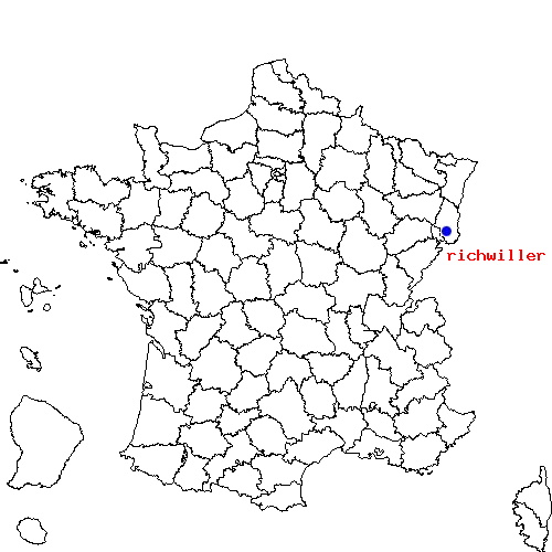 localisation sur le carte de richwiller 