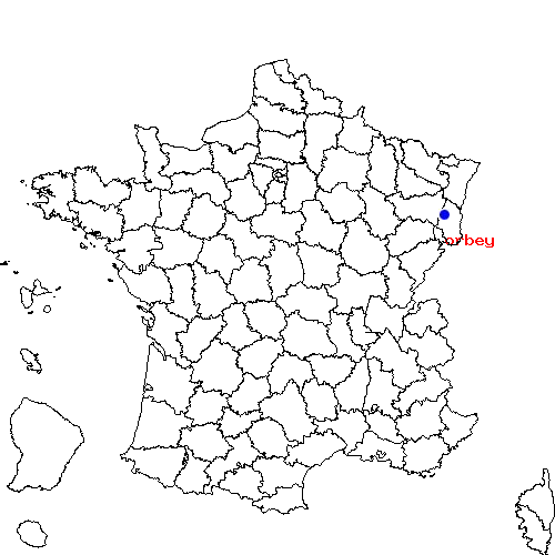 localisation sur le carte de orbey 