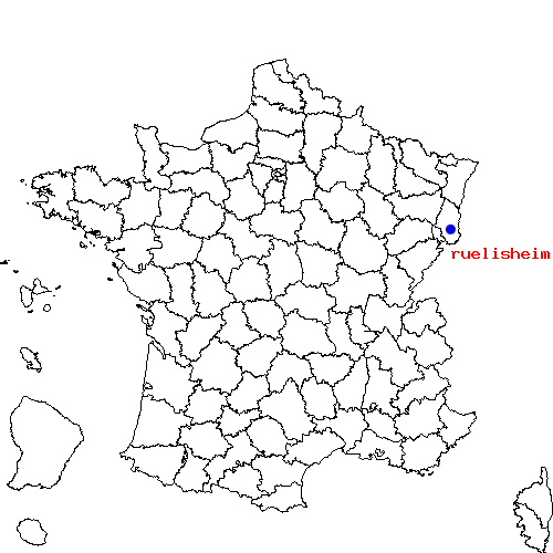 ruelisheim sur la carte de France localisation sur le carte de ruelisheim