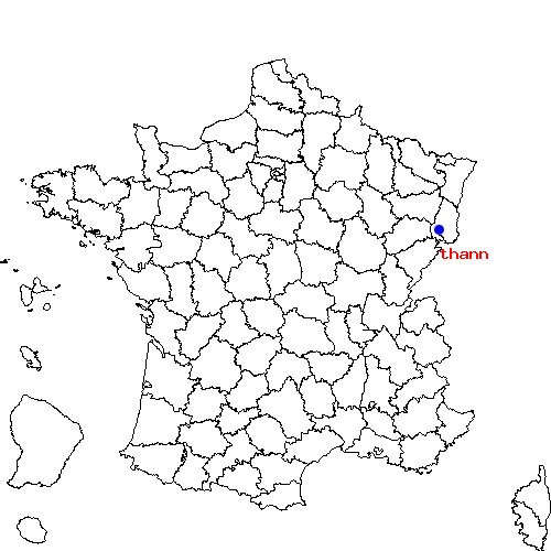 localisation sur le carte de thann 