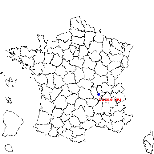 localisation sur le carte de bessenay 
