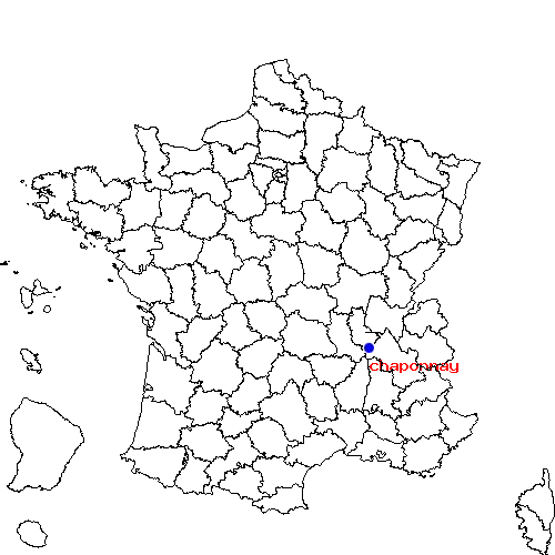 localisation sur le carte de chaponnay 