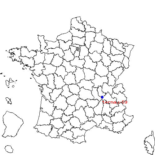 localisation sur le carte de ternay-69 