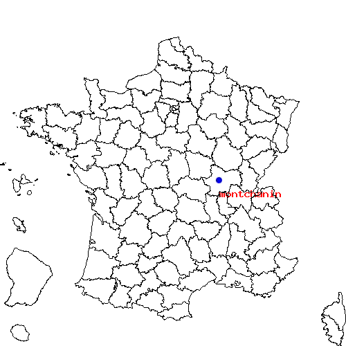 localisation sur le carte de montchanin 