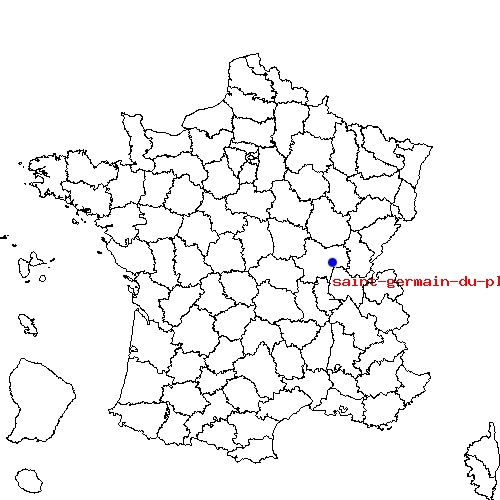 localisation sur le carte de saint-germain-du-plain 