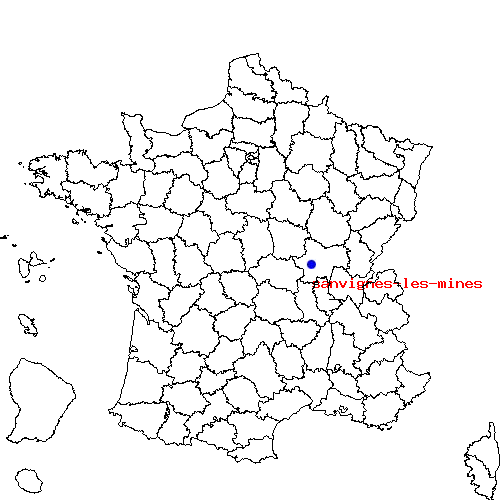 localisation sur le carte de sanvignes-les-mines 