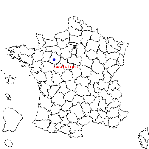 localisation sur le carte de coulaines 