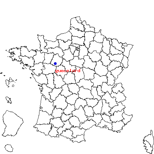 localisation sur le carte de guecelard 