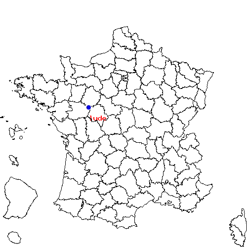 localisation sur le carte de lude 