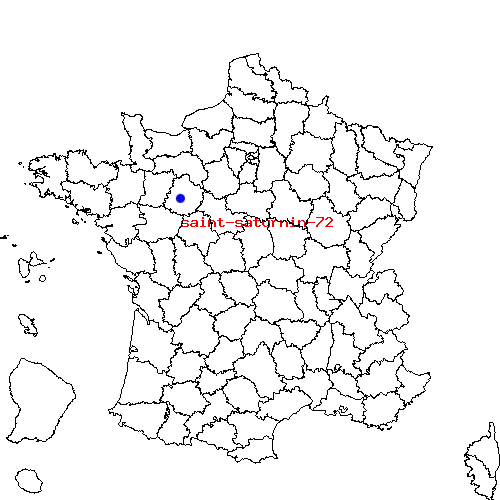 localisation sur le carte de saint-saturnin-72 