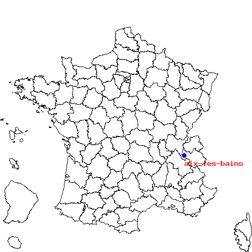 localisation sur le carte de aix-les-bains 