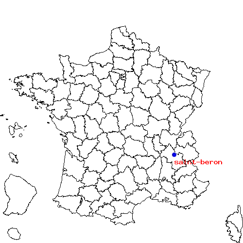 localisation sur le carte de saint-beron 