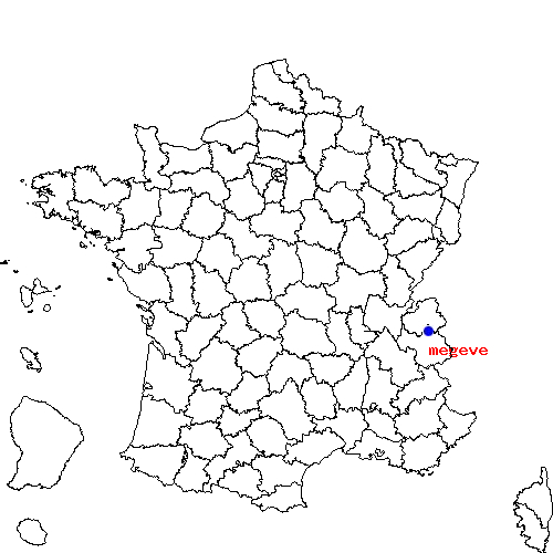 localisation sur le carte de megeve 