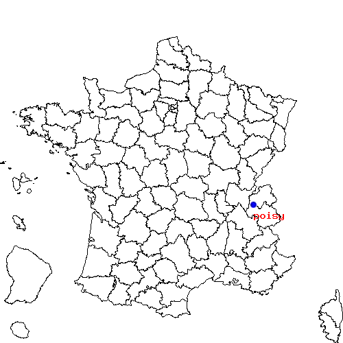 localisation sur le carte de poisy 