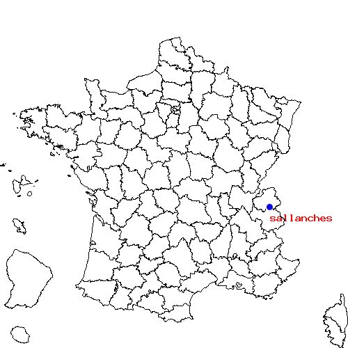 localisation sur le carte de sallanches 