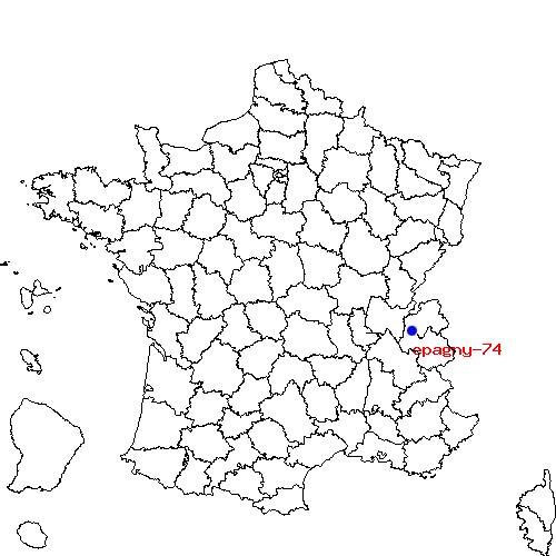 localisation sur le carte de epagny-74 