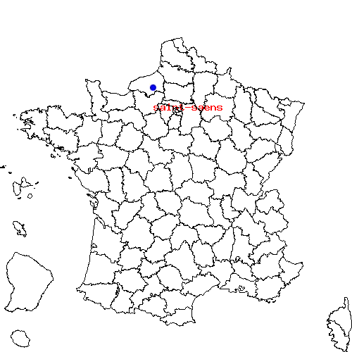 localisation sur le carte de saint-saens 