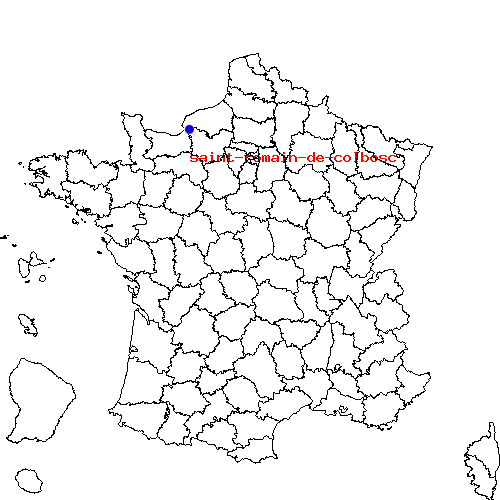 localisation sur le carte de saint-romain-de-colbosc 