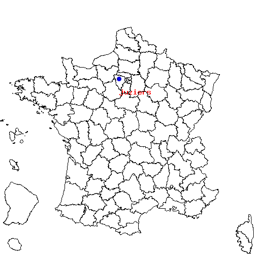 localisation sur le carte de juziers 