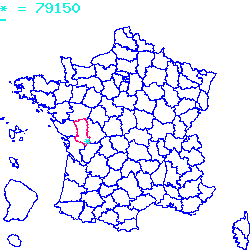 localisation sur le carte de Saint-Clémentin 79150