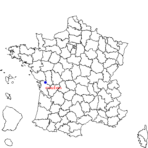 coulon sur la carte de France localisation sur le carte de coulon