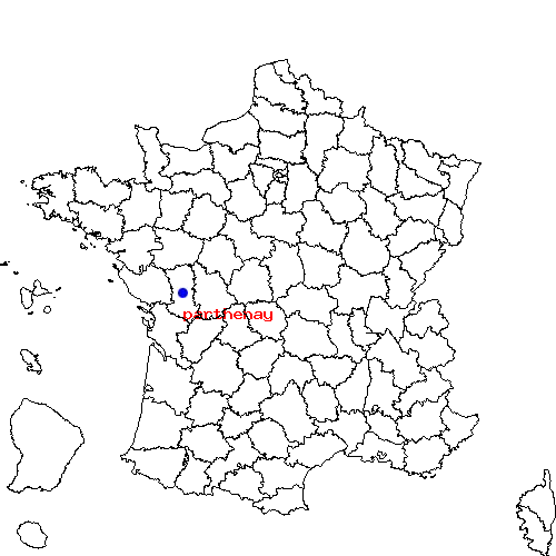 localisation sur le carte de parthenay 
