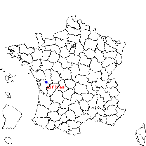 localisation sur le carte de aiffres 