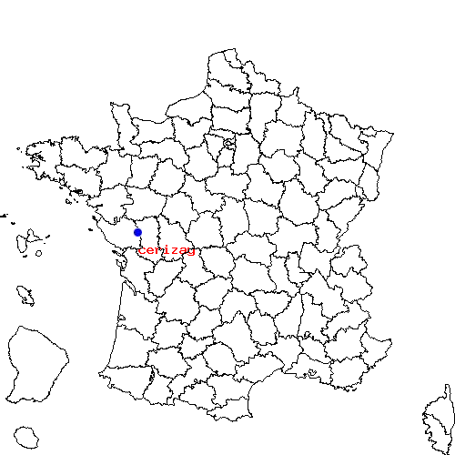 localisation sur le carte de cerizay 