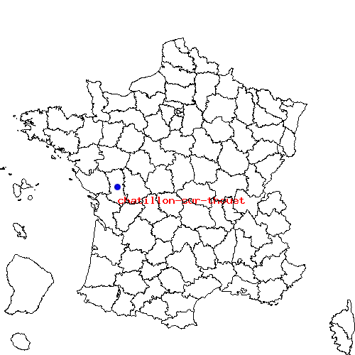localisation sur le carte de chatillon-sur-thouet 