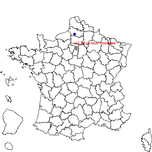 localisation sur le carte de ailly-sur-somme 